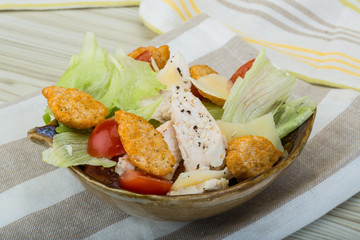 Caesar salad with chicken