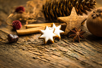 Weihnachtliches Gebäck Zimtsterne
