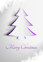 Fioletowa kartka świąteczna z najlepszymi życzeniami