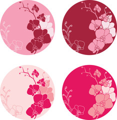 Plates design with orchids