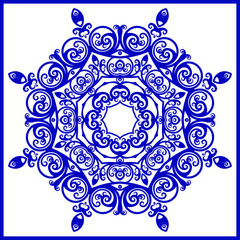 Round Ornament Pattern with eastern motifs