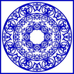 Round Ornament Pattern with eastern motifs