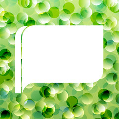 Speech bubble green ecology vector background