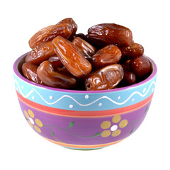 Dish with dried dates.