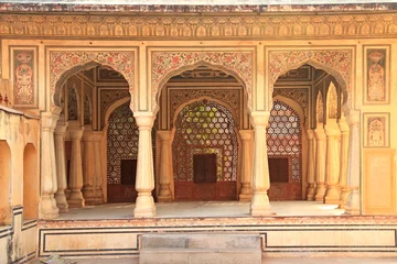 Fotobehang India Interieur van Hawa Mahal (Wind Palace) in Jaipur, Rajasthan, India