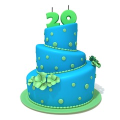 Birthday cake with number twenty