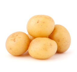 new potato tuber isolated on white background cutout
