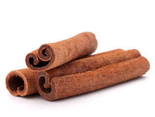 cinnamon stick spice isolated on white background closeup