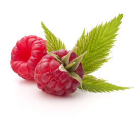 Sweet raspberry isolated on white background cutout