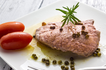 Beef with green pepper