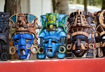 turquoise mayan mask