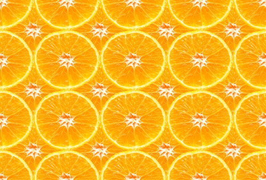 Half of orange isolated on white background