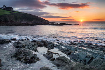 Winter Sunrise over Talland Bay