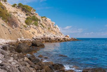 Fototapeta na wymiar Black Sea shore wild landscape