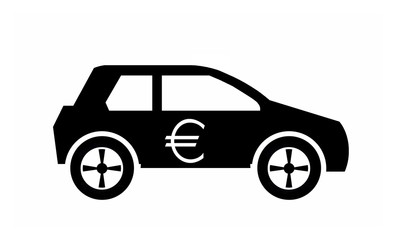 Euro sur une voiture