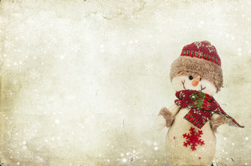 Christmas decorations with snowman