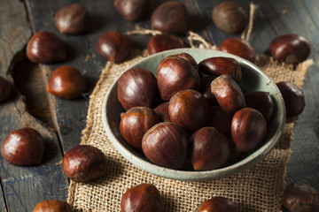 Raw Organic Brown Chestnuts