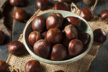 Raw Organic Brown Chestnuts