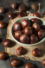 Raw Organic Brown Chestnuts