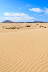 Sand dunes in Corralejo National Park, Fuerteventura island