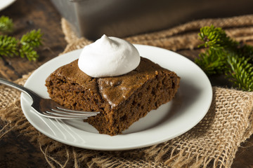 Homemade Brown Gingerbread Cake
