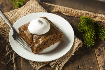 Homemade Brown Gingerbread Cake