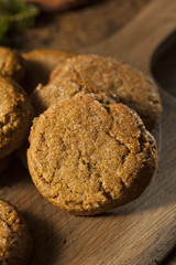 Homemade Brown Gingersnap Cookies