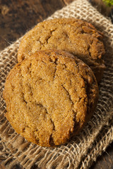 Homemade Brown Gingersnap Cookies