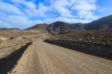 Unpaved road to Cofete beach, Fuerteventura, Canary Islands
