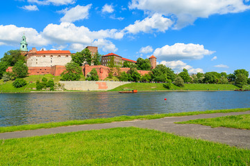 Naklejka na ściany i meble Beautiful Wawel Royal Castle on sunny day in Krakow, Poland