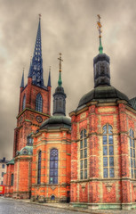 Fototapeta na wymiar Details of Riddarholmen Church in Stockholm, Sweden