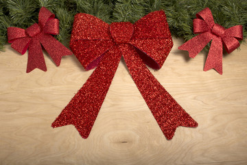 Christmas decoration in wood Background