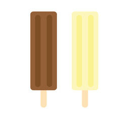 chocolate ice cream and white chcolate