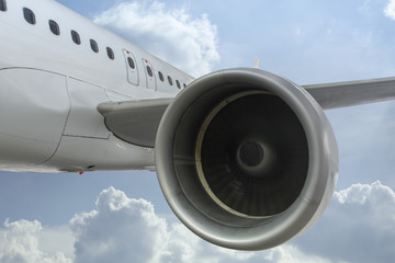 Detail of Jet Engine inflight