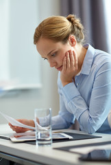 businesswoman having problem in office