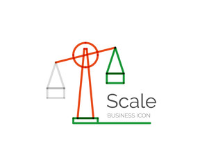 Line minimal design logo scale