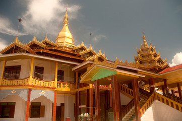 Hpaung Daw U Pagoda is the famous Temple in Inle lake.