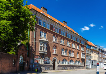 Fototapeta na wymiar Buildings in the city center of Copenhagen, Denmark