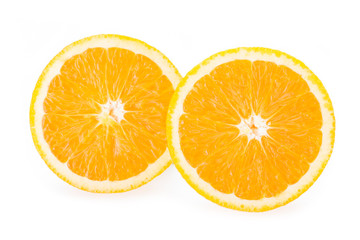 orange fruit isolated on white background