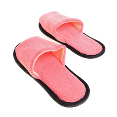 pink slippers footwear isolated on white background