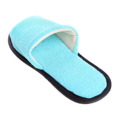 blue slippers footwear isolated on white background