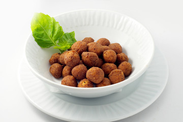 Cheese balls, breaded