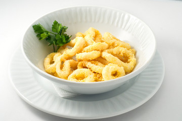 Crispy breaded squid rings