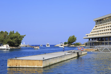Fototapeta na wymiar Marina for pleasure boats near Porto Carras Meliton.