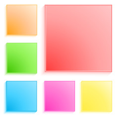 Fototapeta na wymiar set-of-colored-square-banner-templates-effect-frosted-glass