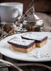Chocolate Brownies with Shortcake Dough