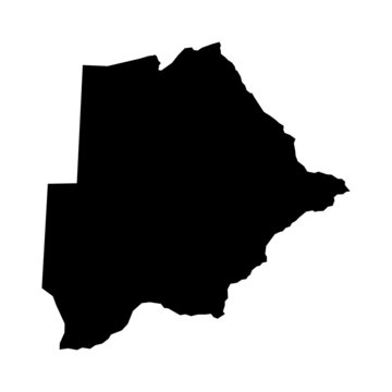 vector map of map of Botswana
