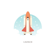 Launch. Vector illustration.