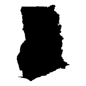 vector map of map of Ghana