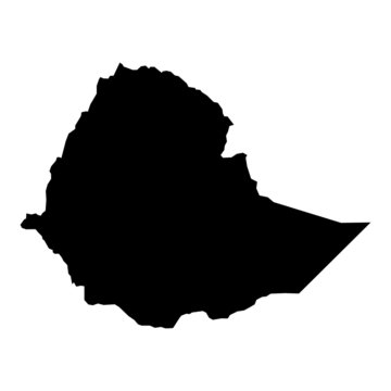 vector map of map of Ethiopia